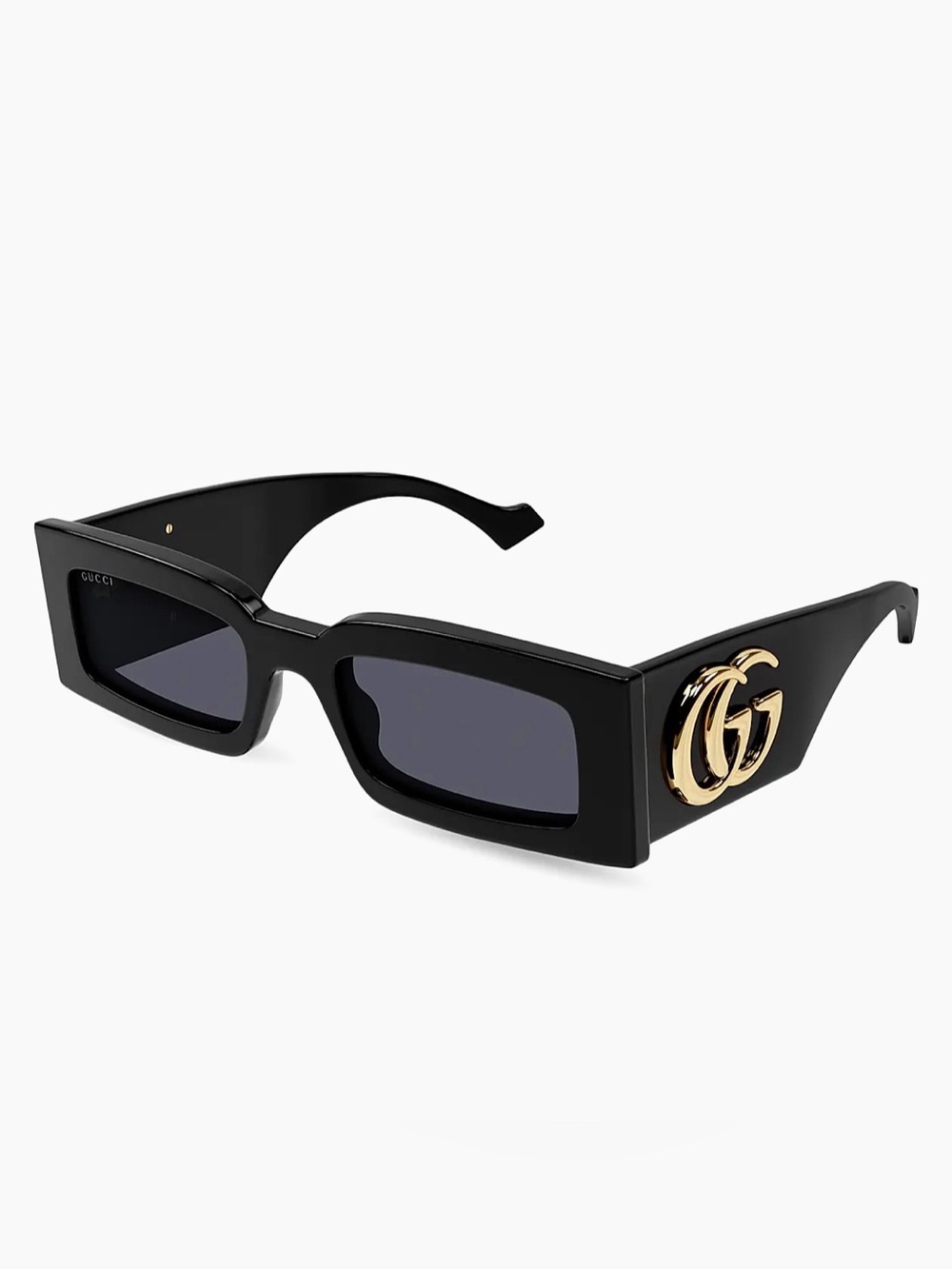 Gucci Black Sunglasses with Gold GG Accent